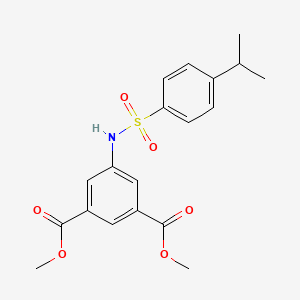 molecular formula C19H21NO6S B4282358 dimethyl 5-{[(4-isopropylphenyl)sulfonyl]amino}isophthalate 