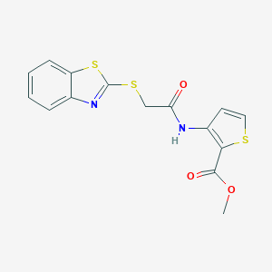 Methyl 3-{[(1,3-benzothiazol-2-ylsulfanyl)acetyl]amino}-2-thiophenecarboxylate