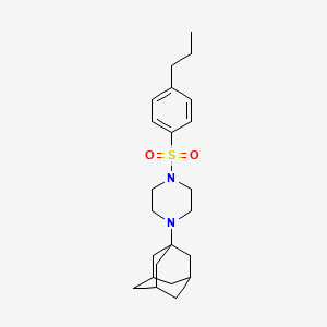 molecular formula C23H34N2O2S B4282364 1-(1-adamantyl)-4-[(4-propylphenyl)sulfonyl]piperazine 