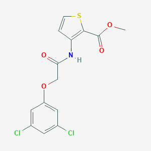 molecular formula C14H11Cl2NO4S B428239 3-[[2-(3,5-ジクロロフェノキシ)アセチル]アミノ]チオフェン-2-カルボン酸メチル CAS No. 353266-56-5