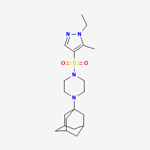 molecular formula C20H32N4O2S B4282407 1-(1-adamantyl)-4-[(1-ethyl-5-methyl-1H-pyrazol-4-yl)sulfonyl]piperazine 