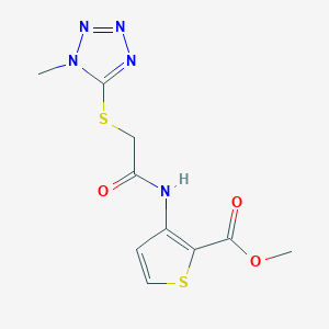 molecular formula C10H11N5O3S2 B428242 methyl 3-({[(1-methyl-1H-tetraazol-5-yl)sulfanyl]acetyl}amino)-2-thiophenecarboxylate CAS No. 353266-64-5