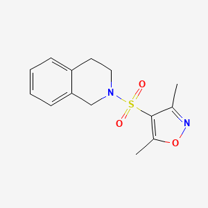 molecular formula C14H16N2O3S B4282431 2-[(3,5-dimethyl-4-isoxazolyl)sulfonyl]-1,2,3,4-tetrahydroisoquinoline 