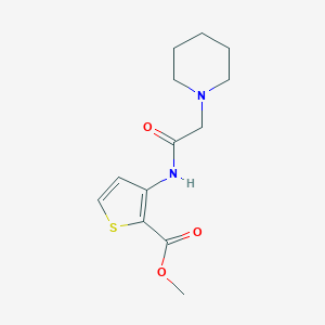 molecular formula C13H18N2O3S B428244 Methyl 3-[(1-piperidinylacetyl)amino]-2-thiophenecarboxylate 