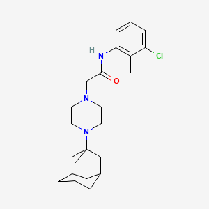molecular formula C23H32ClN3O B4282452 2-[4-(1-adamantyl)-1-piperazinyl]-N-(3-chloro-2-methylphenyl)acetamide 