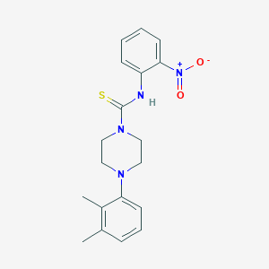 molecular formula C19H22N4O2S B4282459 4-(2,3-dimethylphenyl)-N-(2-nitrophenyl)-1-piperazinecarbothioamide 