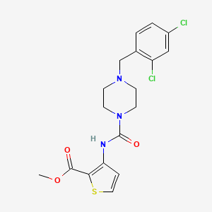molecular formula C18H19Cl2N3O3S B4282479 methyl 3-({[4-(2,4-dichlorobenzyl)-1-piperazinyl]carbonyl}amino)-2-thiophenecarboxylate 