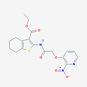 Ethyl 2-{[({2-nitro-3-pyridinyl}oxy)acetyl]amino}-4,5,6,7-tetrahydro-1-benzothiophene-3-carboxylate