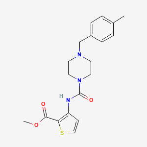 molecular formula C19H23N3O3S B4282486 methyl 3-({[4-(4-methylbenzyl)-1-piperazinyl]carbonyl}amino)-2-thiophenecarboxylate 
