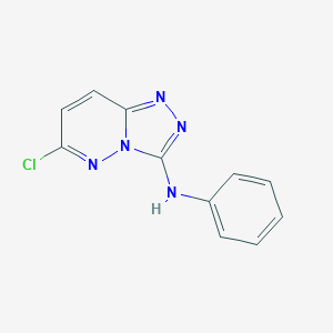 molecular formula C11H8ClN5 B428249 6-氯-N-苯基-[1,2,4]三唑并[4,3-b]哒嗪-3-胺 CAS No. 182348-50-1