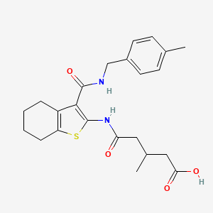 3-methyl-5-[(3-{[(4-methylbenzyl)amino]carbonyl}-4,5,6,7-tetrahydro-1-benzothien-2-yl)amino]-5-oxopentanoic acid