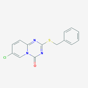 2-(benzylsulfanyl)-7-chloro-4H-pyrido[1,2-a][1,3,5]triazin-4-one