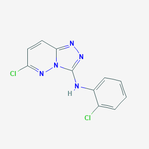 molecular formula C11H7Cl2N5 B428252 N-(2-chlorophenyl)-N-(6-chloro[1,2,4]triazolo[4,3-b]pyridazin-3-yl)amine 