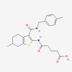 5-[(6-methyl-3-{[(4-methylbenzyl)amino]carbonyl}-4,5,6,7-tetrahydro-1-benzothien-2-yl)amino]-5-oxopentanoic acid