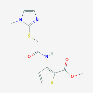 methyl 3-({[(1-methyl-1H-imidazol-2-yl)sulfanyl]acetyl}amino)-2-thiophenecarboxylate