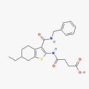 4-({3-[(benzylamino)carbonyl]-6-ethyl-4,5,6,7-tetrahydro-1-benzothien-2-yl}amino)-4-oxobutanoic acid