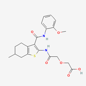 {2-[(3-{[(2-methoxyphenyl)amino]carbonyl}-6-methyl-4,5,6,7-tetrahydro-1-benzothien-2-yl)amino]-2-oxoethoxy}acetic acid