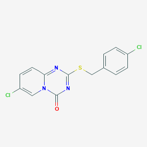 7-chloro-2-[(4-chlorobenzyl)sulfanyl]-4H-pyrido[1,2-a][1,3,5]triazin-4-one