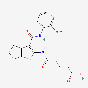 5-[(3-{[(2-methoxyphenyl)amino]carbonyl}-5,6-dihydro-4H-cyclopenta[b]thien-2-yl)amino]-5-oxopentanoic acid