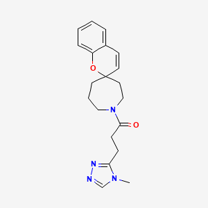 molecular formula C20H24N4O2 B4282619 1-[3-(4-methyl-4H-1,2,4-triazol-3-yl)propanoyl]spiro[azepane-4,2'-chromene] 