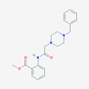 molecular formula C21H25N3O3 B428263 Methyl 2-{2-[4-benzylpiperazinyl]acetylamino}benzoate CAS No. 304861-75-4