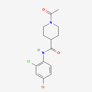 1-acetyl-N-(4-bromo-2-chlorophenyl)-4-piperidinecarboxamide