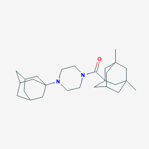 molecular formula C27H42N2O B4282637 1-(1-adamantyl)-4-[(3,5-dimethyl-1-adamantyl)carbonyl]piperazine 