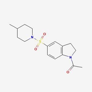 1-acetyl-5-[(4-methyl-1-piperidinyl)sulfonyl]indoline