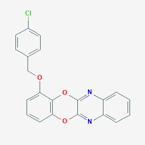 molecular formula C21H13ClN2O3 B428269 1-[(4-Chlorobenzyl)oxy][1,4]benzodioxino[2,3-b]quinoxaline 