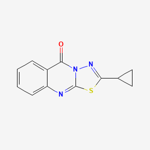 molecular formula C12H9N3OS B4282699 2-cyclopropyl-5H-[1,3,4]thiadiazolo[2,3-b]quinazolin-5-one 