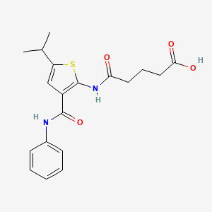 5-{[3-(anilinocarbonyl)-5-isopropyl-2-thienyl]amino}-5-oxopentanoic acid