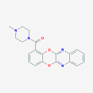molecular formula C20H18N4O3 B428273 1-[(4-Methyl-1-piperazinyl)carbonyl][1,4]benzodioxino[2,3-b]quinoxaline 