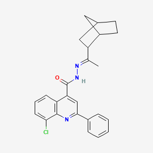 molecular formula C25H24ClN3O B4282739 N'-(1-bicyclo[2.2.1]hept-2-ylethylidene)-8-chloro-2-phenyl-4-quinolinecarbohydrazide 