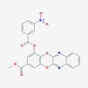 Methyl 4-({3-nitrobenzoyl}oxy)[1,4]benzodioxino[2,3-b]quinoxaline-2-carboxylate