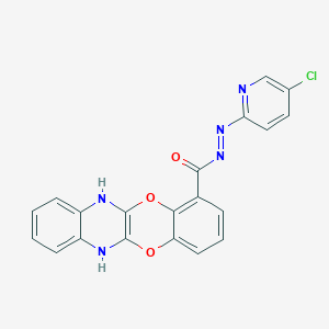 molecular formula C20H12ClN5O3 B428275 N'-(5-chloro-2-pyridinyl)[1,4]benzodioxino[2,3-b]quinoxaline-1-carbohydrazide 