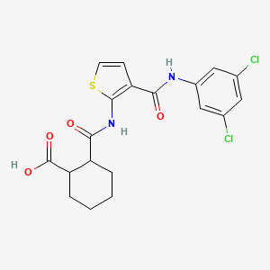 molecular formula C19H18Cl2N2O4S B4282763 2-{[(3-{[(3,5-dichlorophenyl)amino]carbonyl}-2-thienyl)amino]carbonyl}cyclohexanecarboxylic acid 