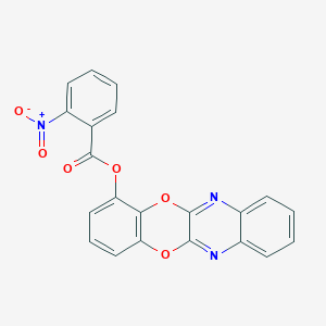 molecular formula C21H11N3O6 B428278 [1,4]Benzodioxino[2,3-b]quinoxalin-1-yl 2-nitrobenzoate 