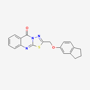 2-[(2,3-dihydro-1H-inden-5-yloxy)methyl]-5H-[1,3,4]thiadiazolo[2,3-b]quinazolin-5-one