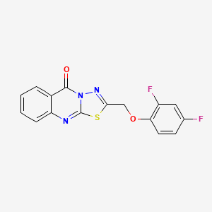 2-[(2,4-difluorophenoxy)methyl]-5H-[1,3,4]thiadiazolo[2,3-b]quinazolin-5-one