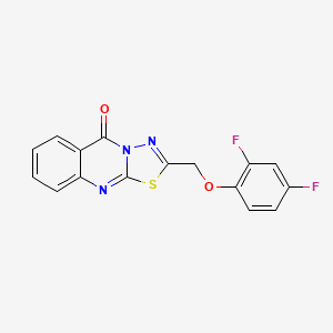 molecular formula C16H9F2N3O2S B4282801 2-[(2,4-difluorophenoxy)methyl]-5H-[1,3,4]thiadiazolo[2,3-b]quinazolin-5-one 