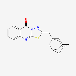 molecular formula C20H21N3OS B4282806 2-(1-adamantylmethyl)-5H-[1,3,4]thiadiazolo[2,3-b]quinazolin-5-one 