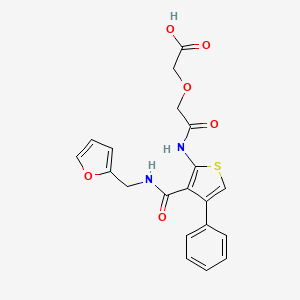 molecular formula C20H18N2O6S B4282838 {2-[(3-{[(2-furylmethyl)amino]carbonyl}-4-phenyl-2-thienyl)amino]-2-oxoethoxy}acetic acid 