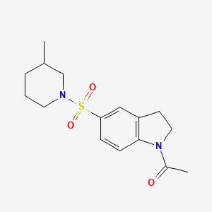 1-acetyl-5-[(3-methyl-1-piperidinyl)sulfonyl]indoline