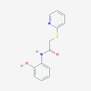 molecular formula C13H12N2O2S B428286 N-(2-hydroxyphenyl)-2-(2-pyridinylsulfanyl)acetamide 