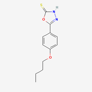 molecular formula C12H14N2O2S B4282866 5-(4-butoxyphenyl)-1,3,4-oxadiazole-2-thiol 
