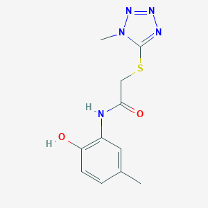 N-(2-hydroxy-5-methylphenyl)-2-[(1-methyl-1H-tetraazol-5-yl)sulfanyl]acetamide