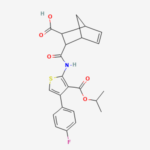 3-({[4-(4-fluorophenyl)-3-(isopropoxycarbonyl)-2-thienyl]amino}carbonyl)bicyclo[2.2.1]hept-5-ene-2-carboxylic acid