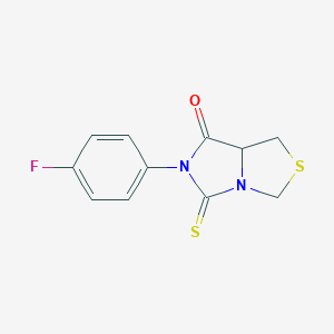 molecular formula C11H9FN2OS2 B428291 6-(4-fluorophenyl)-5-thioxotetrahydro-7H-imidazo[1,5-c][1,3]thiazol-7-one 