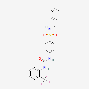 molecular formula C21H18F3N3O3S B4282915 N-benzyl-4-[({[2-(trifluoromethyl)phenyl]amino}carbonyl)amino]benzenesulfonamide 