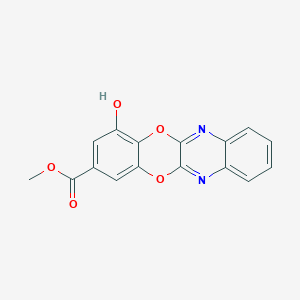 molecular formula C16H10N2O5 B428293 Methyl 4-hydroxy[1,4]benzodioxino[2,3-b]quinoxaline-2-carboxylate 